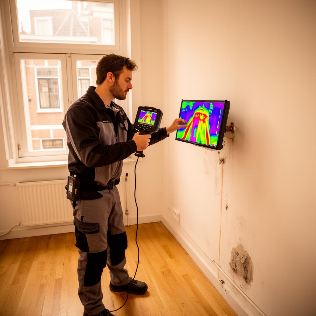 Lekdetectie met thermische camera in Amsterdam